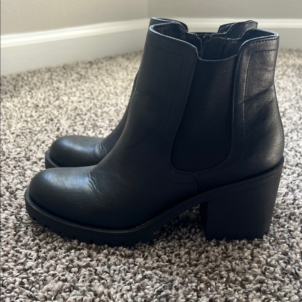 Sun + Stone Black Ankle Booties - Picture 3 of 6